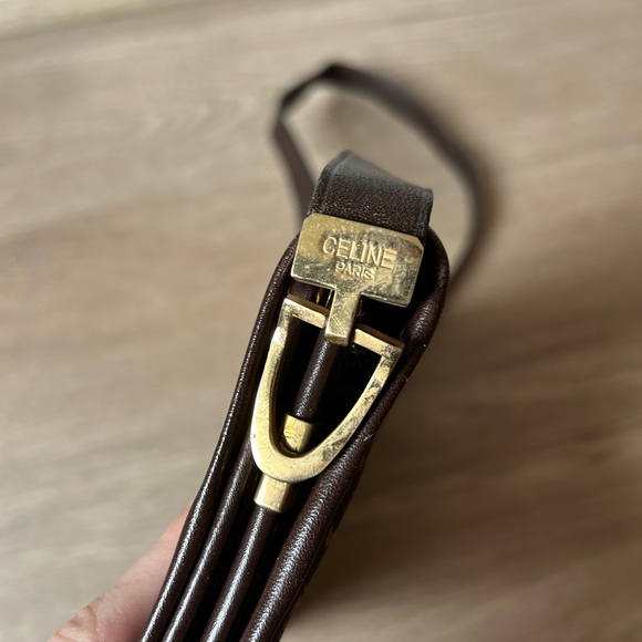 RARE Vintage Celine Carriage Horsebit Gold Logo Turn-lock Shoulder Bag - Picture 7 of 11